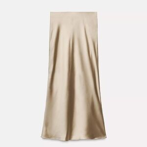 Zara Satin Midi Skirt